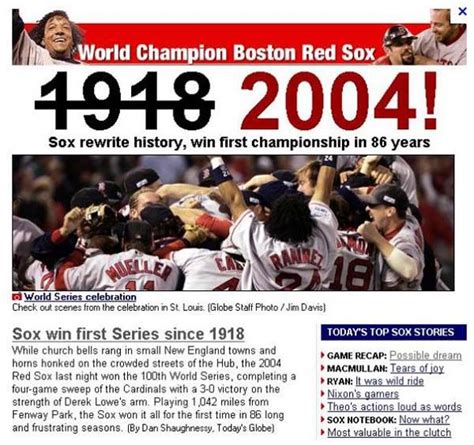 Boston red sox break the curse